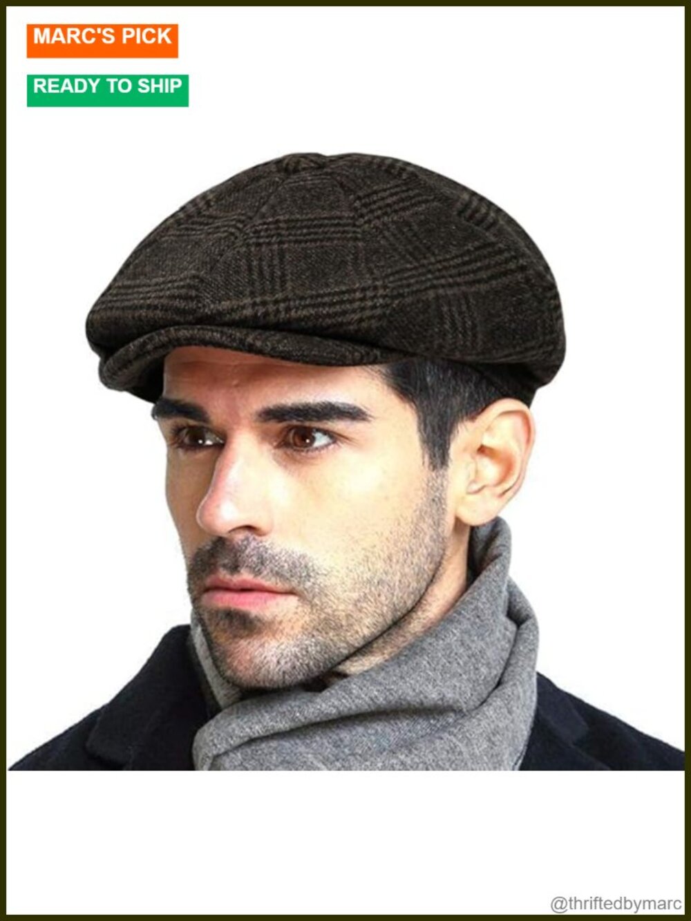 Wool Newsboy Cap Men's Vintage Paperboy Hat